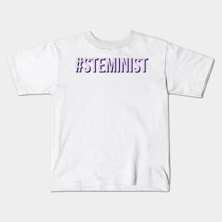 #steminist in purple Kids T-Shirt